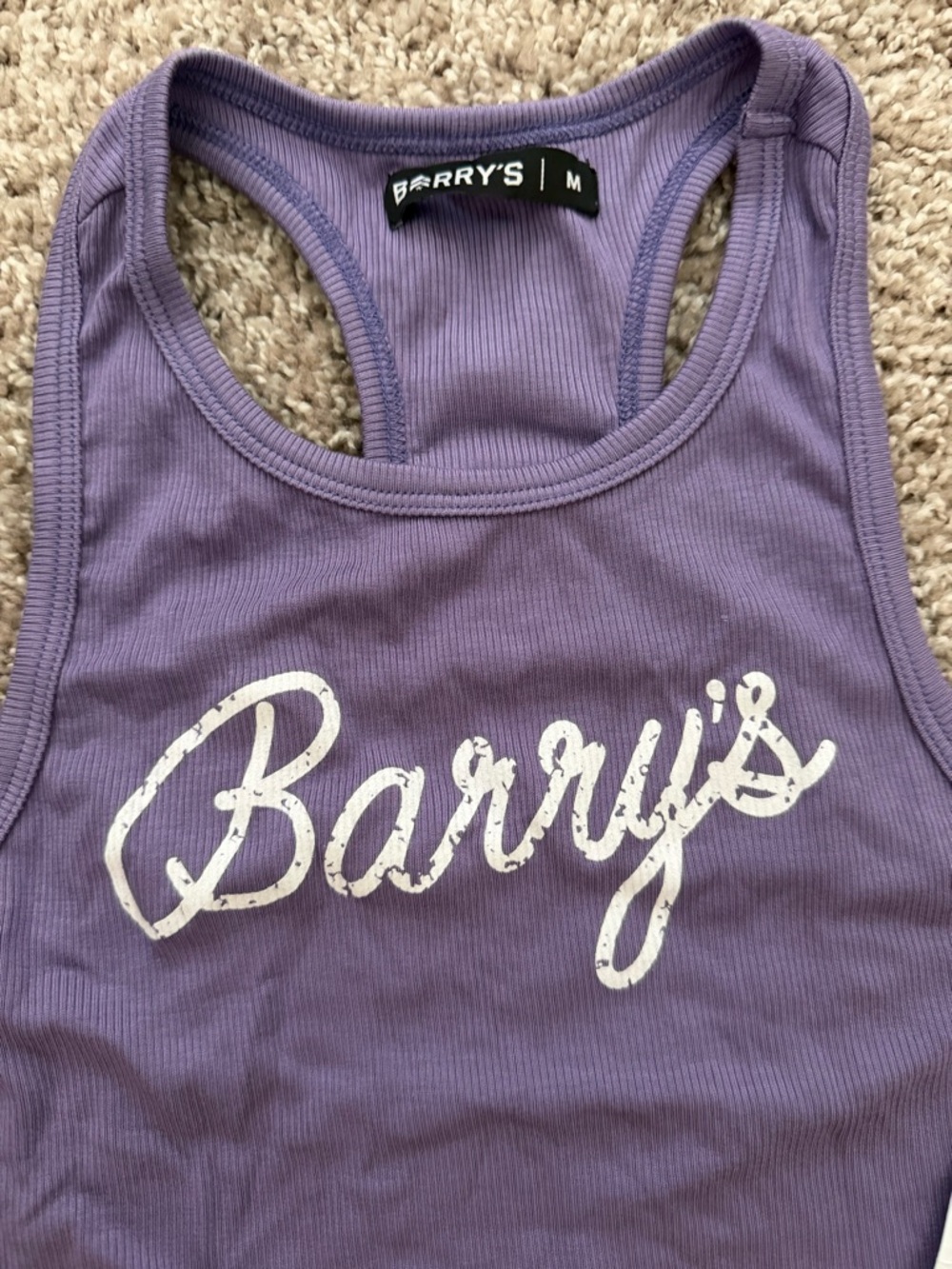 Barry’s NWT Lavender Ribbed Racerback Tank - Picture 3 of 4
